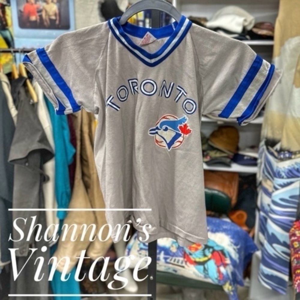 Toronto Blue Jays VNTG single stitch made in USA kids sz large tee A51